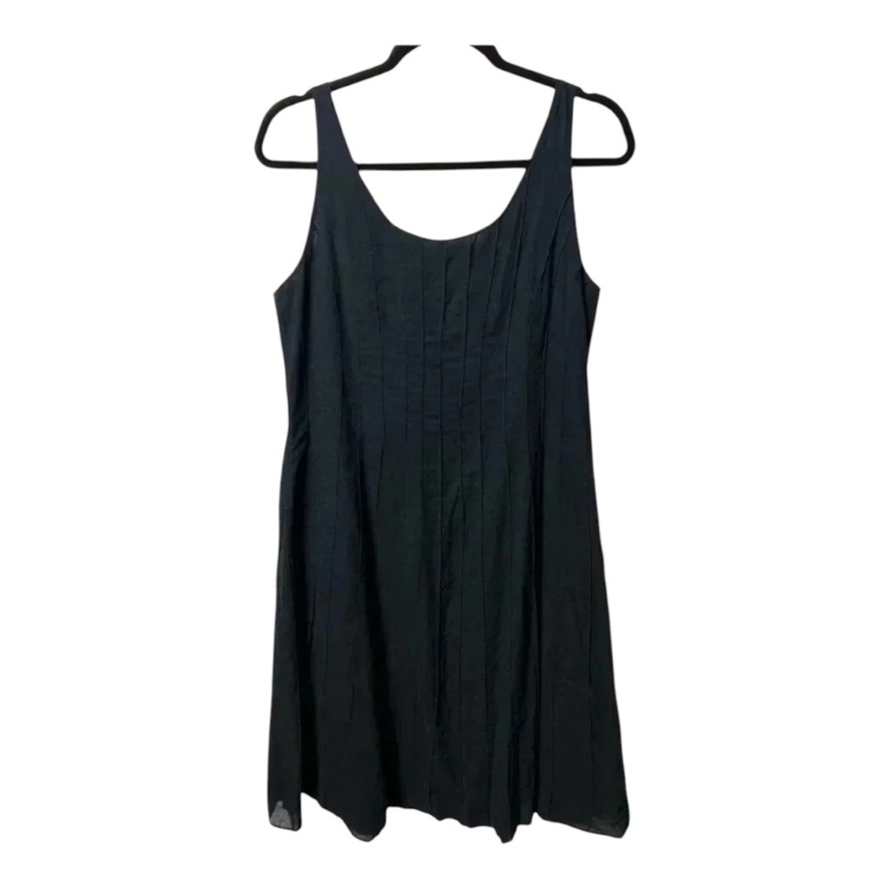 0403W. Eileen Fisher Women's M Black Sleeveless Midi Dress Casual A-Line - Picture 6 of 10